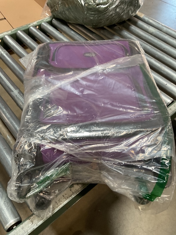 Photo 1 of ***ONLY ROLLER BAG***U.S. Traveler Rio Lightweight Softside Rolling Carry-on Suitcase, 4-Wheel Set, Purple