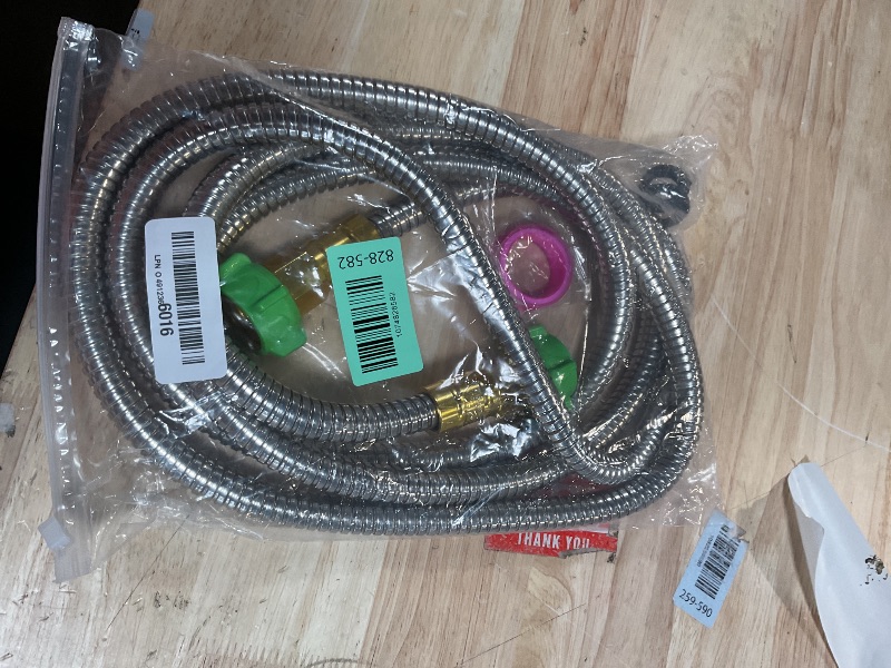 Photo 1 of 10FT Short Garden Hose Female to Female – Stainless Steel Leader Hose for Hose Reel, Kink-Free Flexible Metal Water Hose, Leakproof Durable Designy for Outdoor Garden, Pet Washing, Car