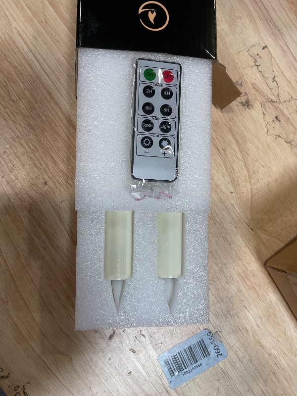 Photo 1 of ***PARTIAL SET 1 FUNCTION / 1 FOR PARTS*** CozierGlow Flameless Taper Candles Flickering with Remote and Timer, 3D Moving Flame Taper Candle Battery Operated to 400 Hours, 9 Inch Window Candles, (Ivory)