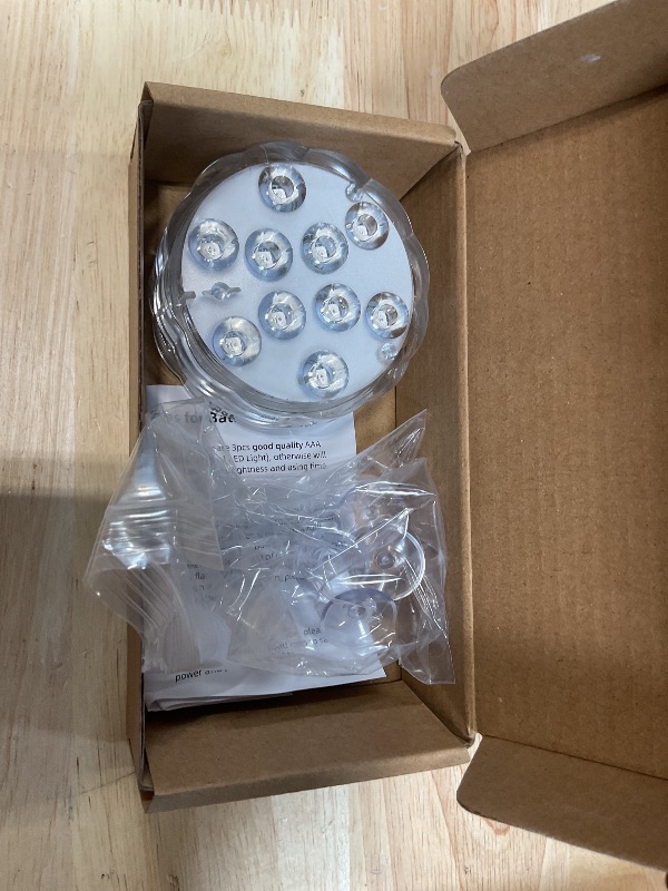 Photo 1 of ***MISSING PARTS***
2026 Upgraded Submersible LED Lights, IP68 Waterproof Floating Pool Hot Tub Lights with Remote Control, 16 RGB Colors, Timer, Suction Cups, Battery Powered Underwater Lights for Spa, Pond, Vase Decor