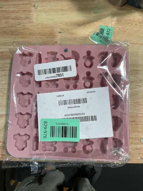 Photo 1 of 2 Pack Baby Shower Chocolate Molds, Babies Silicone Candy Molds with Onesie Feet Pacifier Cradles Bear Bottle, Babies Chocolate Molds for Party Cake Candy Gummy Cupcake Topper Decorations (Baby)