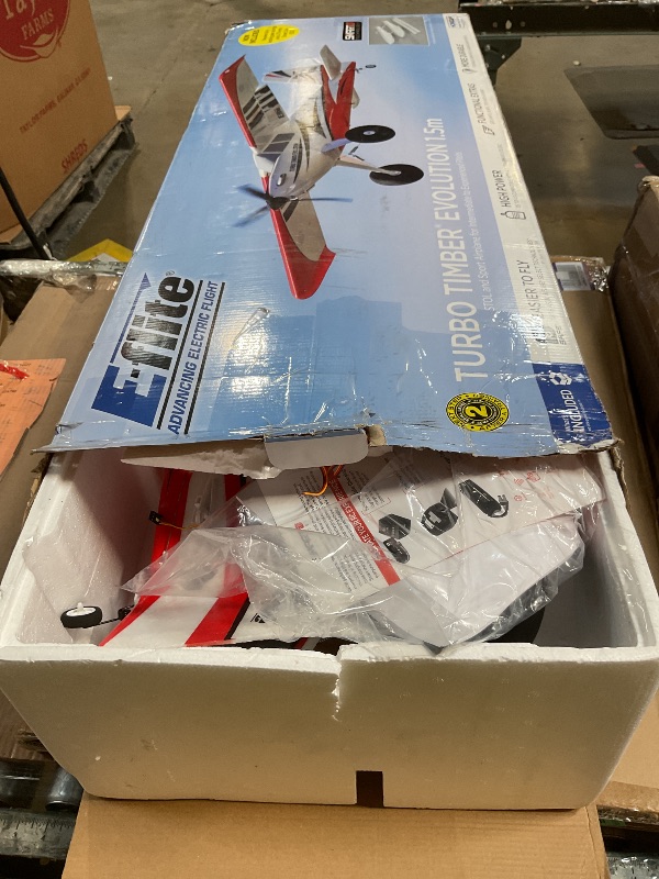 Photo 1 of ***FOR PARTS ONLY / BROKEN*** E-flite RC Airplane Turbo Timber Evolution 1.5m Smart BNF Basic Transmitter Battery and Charger Not Included Includes Floats EFL105250B