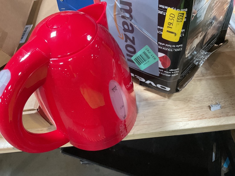 Photo 1 of **kettle only**OVENTE Electric Kettle, 1.7L Fast Boiling Water Heater for Coffee or Tea, BPA Free with Water Level Gauge, Auto Shut-Off, Boil-Dry Protection, Indicator Light and Removable Filter, Red KP72R