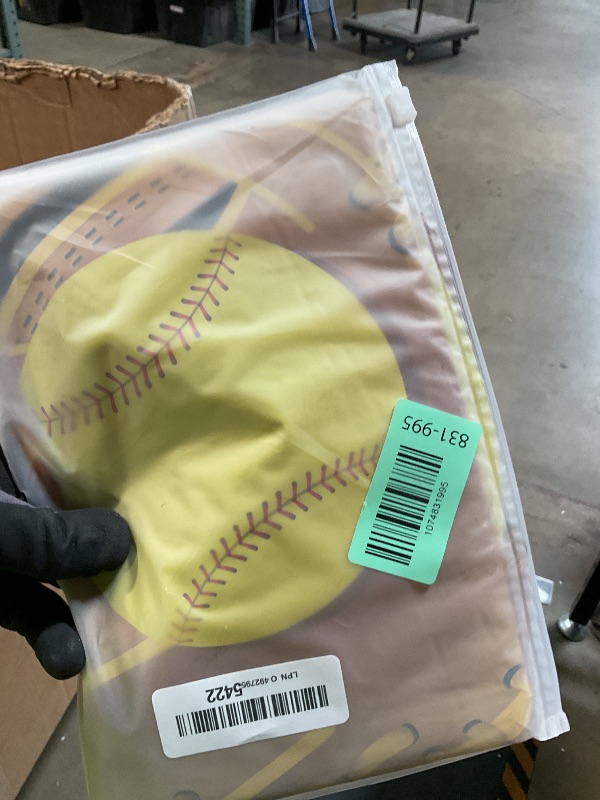 Photo 1 of 16 Pieces Softball Party Balloons 18 Inch Ball 20 Inch Glove Foil Balloons Sports Theme Favors Decorations Softball Birthday Party Supplies for Athletic Gifts Photo Props