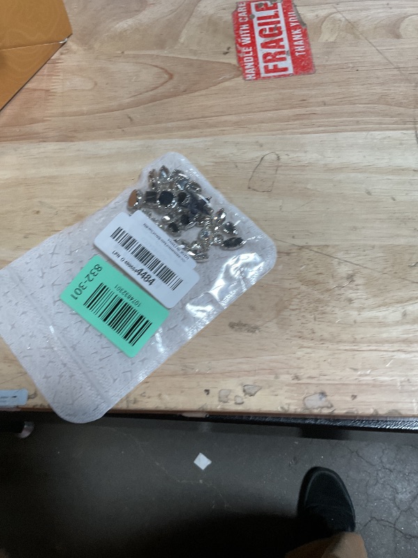 Photo 1 of 120 PCS White Bedazzling Sew on Rhinestones, Mixed Shape Charms Claw Flatback Glass Rhinestone with Metal Base for Crafting, Large Gems for Clothes Shoes Hats Collars Bags & Sewing Accessories