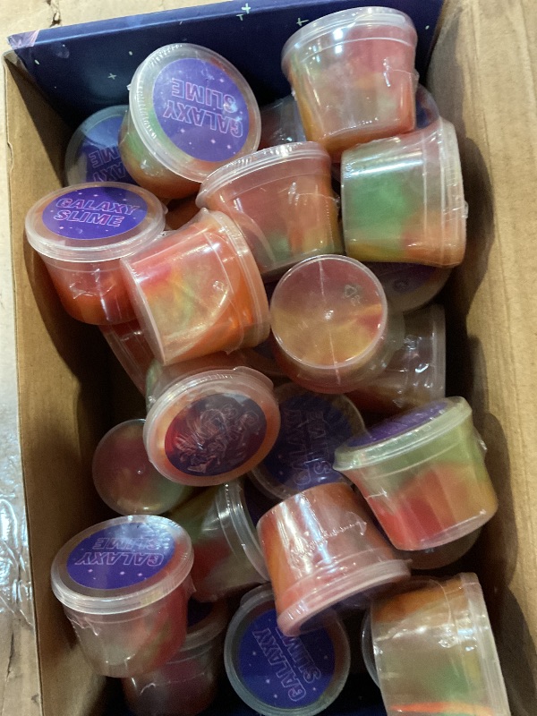 Photo 1 of 30 Packs Galaxy Slime, Colorful Party Favor for Kids Girls and Boys, Non-Sticky, Stress & Anxiety Relief, Super Soft Sludge Toy, Fun Ideas School Toys