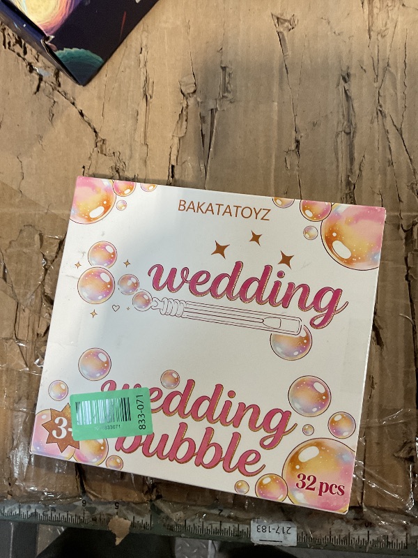 Photo 1 of 32 Pack Wedding Bubbles for Guests - Mini Bubbles Bulk with Gift Box, White Bubble Wand for Wedding Send Off, Party Favor Bubbles & Wedding Supplies for Reception, Bridal Shower, and Anniversary