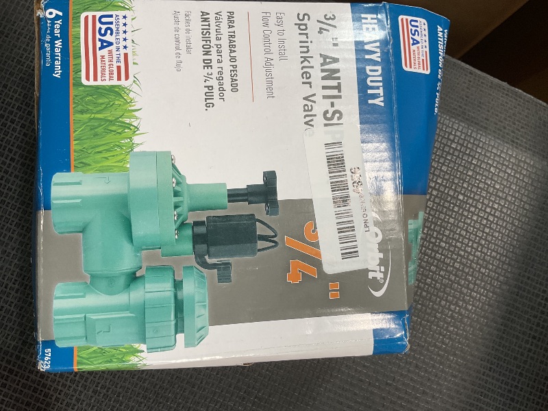 Photo 1 of 1-Pack Orbit 57623 3/4" FPT 100 Series Anti-Siphon Automatic Sprinkler Valve with Flow Control