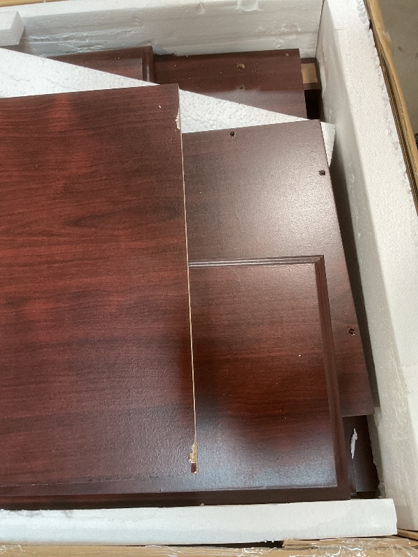 Photo 1 of **dent/chip damage**Sauder 404944 Heritage Hill Computer Credenza, Classic Cherry Finish, L: 59.13" x W: 20.47" x H: 30.16"