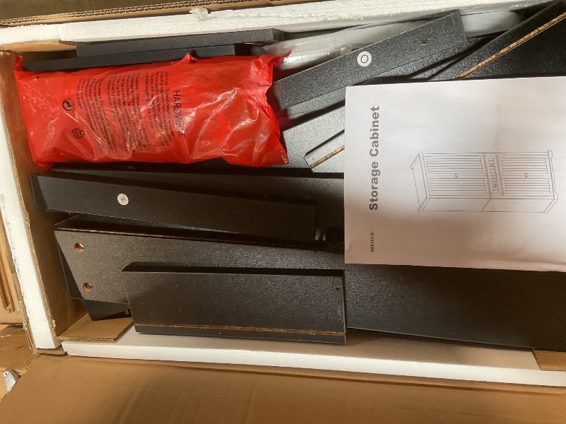 View 4 of ** selling for parts as a partial set one of two boxesVASAGLE Pantry Cabinet, 71.7-Inch High Freestanding Tall Cupboard Storage Cabinet with a Drawer, 2 Cabinets, 4 Adjustable Shelves, 6 Door Shelves, for Living Room, Kitchen, Ink Black UBBC561B12