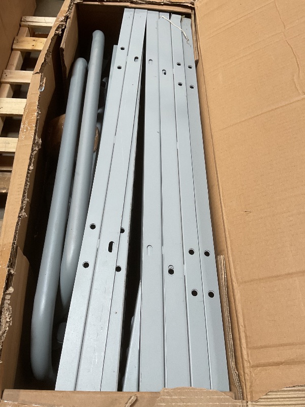 Photo 1 of **minor rust**Heavy Duty Wheelchair Ramp with Handrails, 10' x 36" Semi-Permanent Mobility Access Ramp for Steps & Doorways – 850 lb Capacity, Anti-Slip Surface, 3-Height Adjustable Legs, Reflective Safety Strips