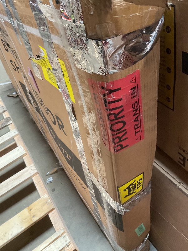 Photo 1 of **SELLING AS PARTIAL SET. ONE GLASS PANEL IS DESTROYED INSIDE BOX**Kosmonia 60"x72" Frameless Reversible Single Sliding Shower Door, Clear Tempered Glass, 304 Stainless Steel Hardware, Water Protection Seal