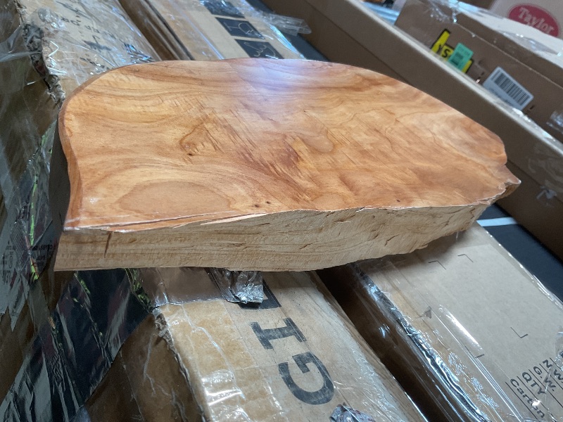 Photo 1 of ** table top split in half. Selling for parts. **WELLAND Natural Tree Stump Stool, 19'' Tall Side Table, Live Edge End Table, Natural Edge Accent Table, Plant Stand for Living Room, Bedroom
