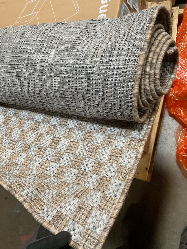 Photo 1 of ** dirt from transportLoloi Amber Lewis Topanga Collection TOP-02 Natural/Silver 7'-10" x 10' Indoor/Outdoor Area Rug