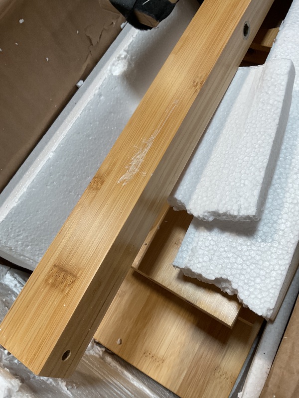 Photo 1 of ** scratches/scrapes**Bellemave Queen Bed Frame with Headboard, Solid Bamboo Platform Bed Frame & Wood Slats Support 800LBS, Japanese Bed Frame Queen Size, No Box Spring Needed, Easy Assembly, Noise Free, Natural