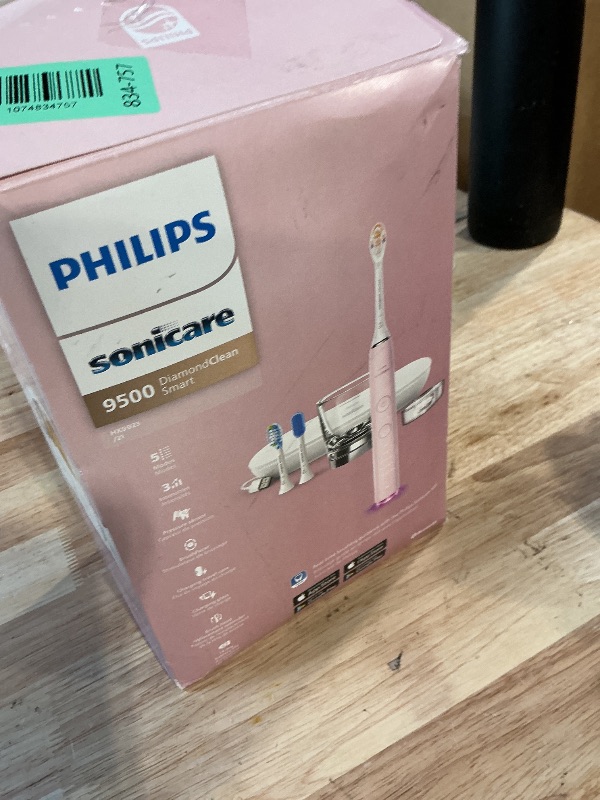 Photo 1 of ***RECOMENDED FOR PARTS/ TOOTHBRUSH USED/ MISSING PIECES**** Philips Sonicare DiamondClean Smart 9500 Electric Toothbrush - Sonic Toothbrush with App, Pressure Sensor, 15 Brushing Settings, Replacement Reminder, USB Charging Travel Case, Pink, Model HX99