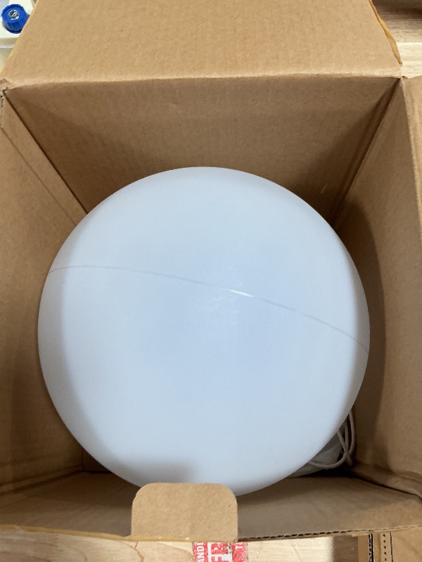 Photo 1 of 10-in Glowing LED Ball Light, Dimmable 16 RGB Color 4 Mode Glowing Orb Lights w/Remote, Rechargeable Light Up Ball Orb Lamp, Waterproof Outdoor Globe Lights Mood Lamp for Home Garden Party Path Decor