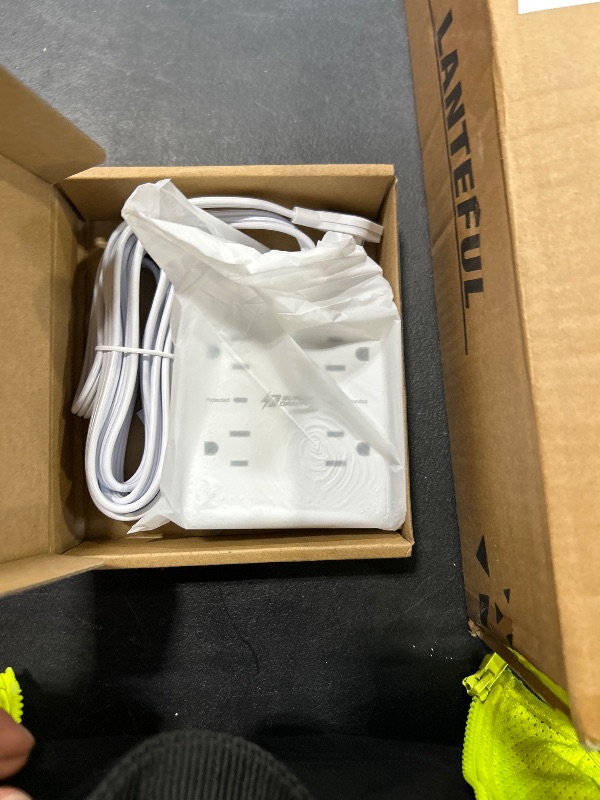 Photo 1 of 10Ft Extension Cord with Multiple Outlets, Flat Plug Surge Protector Power Strip 10 Ft Long Cord, 8 Outlets & 4 USB Ports (2 USB C), Desk Charging Station for Home Office, College Dorm Room Essentials