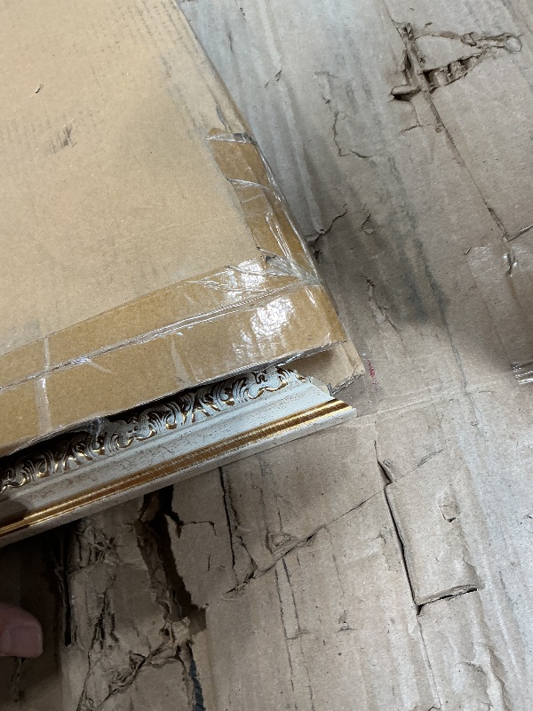 Photo 1 of *** CORNER BROKEN ON FRAME*** VIOLABBEY 12x18 Picture Frame White, Vintage Frame Ornate without Mat