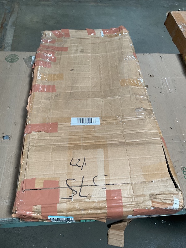 Photo 1 of ***FOR PARTS ONLY/ BROKEN / HAS MISSING ASSEMBLY PIECES*** VEVOR Outdoor Bench, 46" Iron Steel Frame Garden Park Bench with Mesh Pattern and Plastic Backrest Armrests, Patio Bench for Garden, Park, Yard, Front Porch