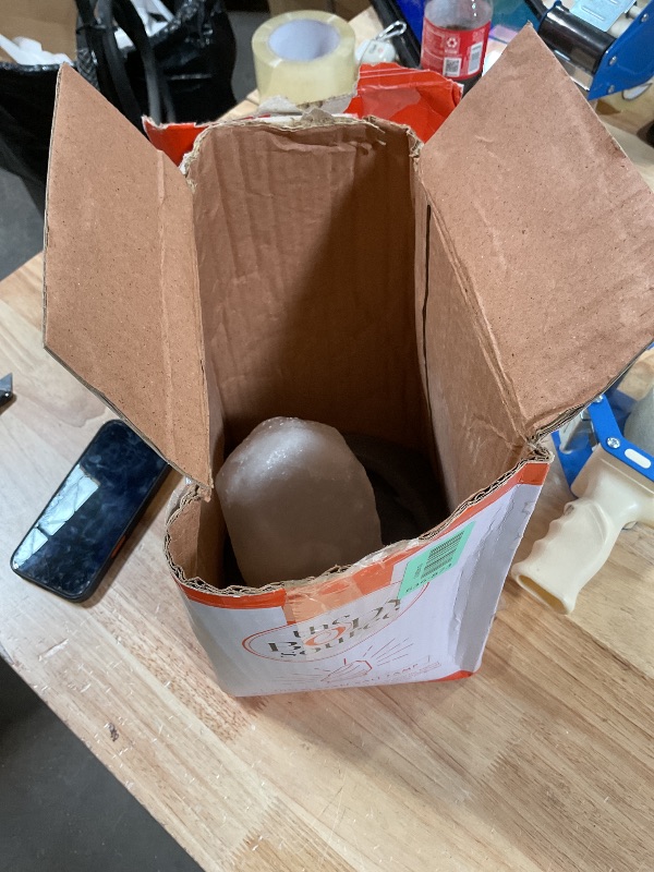 Photo 1 of ***DIRTY / MISSING BULB*** The Body Source Himalayan Salt Lamp 10-12 Inches (11-15lb) | Includes Dimmer Switch | Natural Salt Rock Lamp with Handcrafted Wooden Base & Night Light (Bulb Replacement)