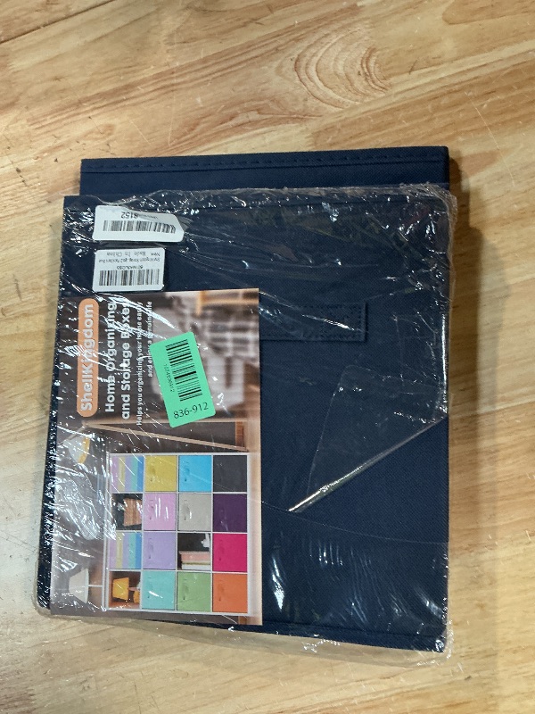 Photo 1 of **MISSING BOTTOMS *** 
ShellKingdom Storage Bins, Foldable Fabric Storage Cubes And Cloth Organizer Drawer For Closet And Toys, 2 Pack (Dark Blue)