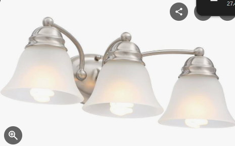 Photo 1 of **PHOTO FOR ITEM REFERENCE / STYLE MAY DIFFER*** Satco Empire 3-Light Vanity Light 60-3266