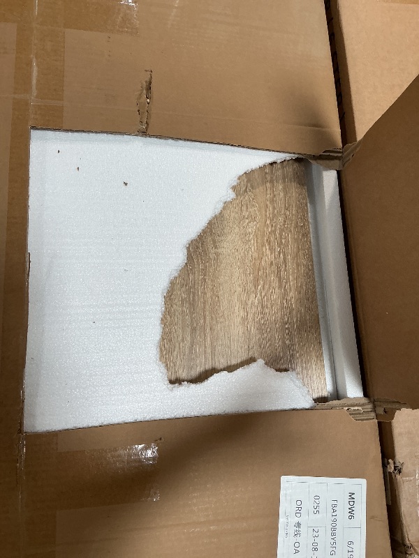 Photo 1 of ***FOR PARTS ONLY/ HAS STUCK SCREWS*** Sareda Washer Dryer Countertop with Shelf 27.5" W x 54" L x 12" H Laundry Room Countertop for Washer and Dryer with Edge Rails, Oak