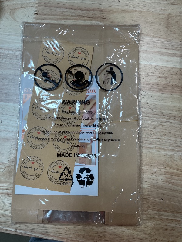 Photo 1 of 25 Pcs Bread Bags for Homemade Bread, Sourdough Paper Bags With Window, 50% Thicker 13.7x8.2x3.7in A Large Bakery Bag Used for Storage Bakery Cookies & Snacks, 40 Cute Sealing Stickers with Ties