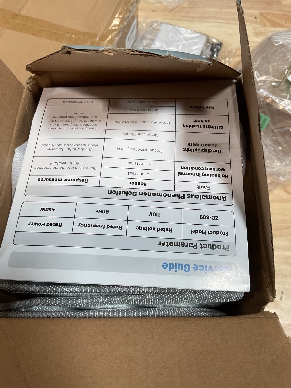 Photo 1 of ***PARTS ONLY***NON FUNCTIONAL***FYY Extra Large Warming Mat for Food with Heat Resistant Pad, Prevent Countertop Cracks, Keep Meal Warm, Rapid and Full Surface Heating, 6 Temp Settings, 6H Timer, Rollable Portable Food Warmer, Grey