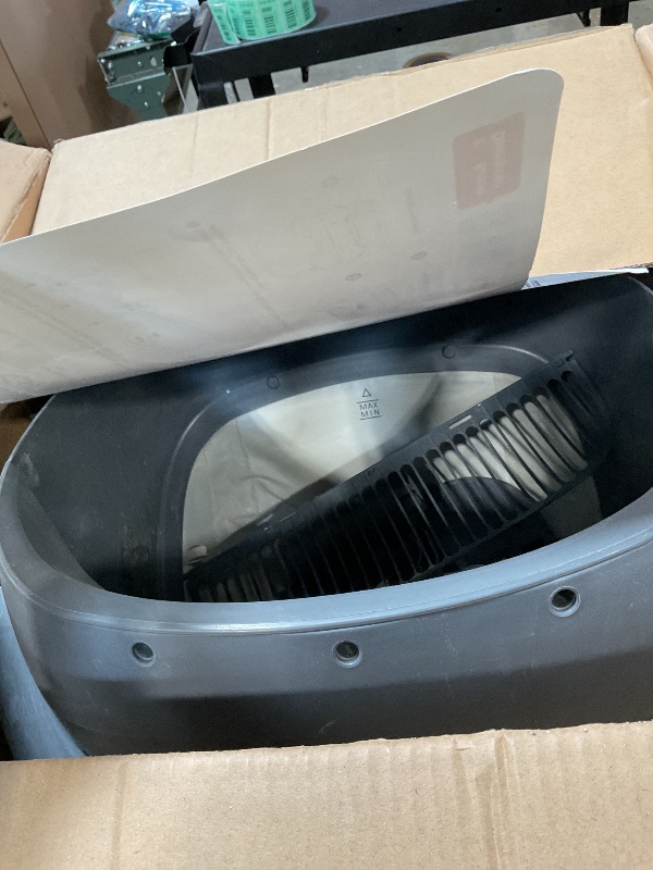Photo 1 of ***FOR PARTS ONLY/ BROKEN*** Self Cleaning Litter Box, Automatic Cat Litter Box-APP Control, Open-Design Electric Litter Box, Safety Anti-Pinch, Odor-Free Waste Disposal Includes Trash Bags, Suitable for Multiple Cats, Grey