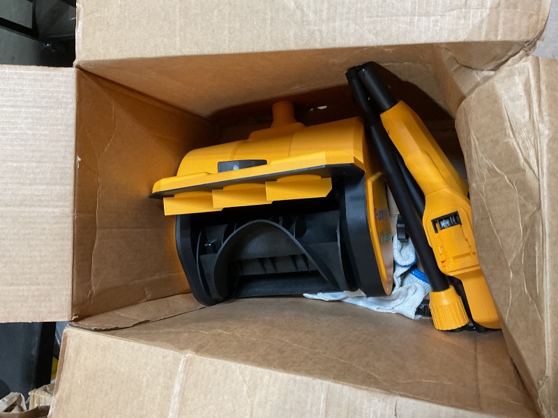 Photo 1 of 12" Cordless Snow Shovel Compatible with Dewalt 20V Max Battery(NO Battery) Electric Snow Shovel with Directional Plate & Adjustable Front Handle, Cordless Snow Blower for Driveway/Patio (Yellow, A)