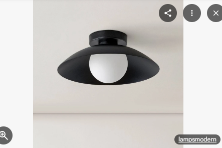 Photo 1 of **PHOTO FOR ITEM REFERENCE NOT EXACT/ ROUND BLACK PIECE ONLY*** Lampsmodern Ceiling Light Simple Round Metal Flush Mount lamp For Kitchen, Black / D32*H15cm