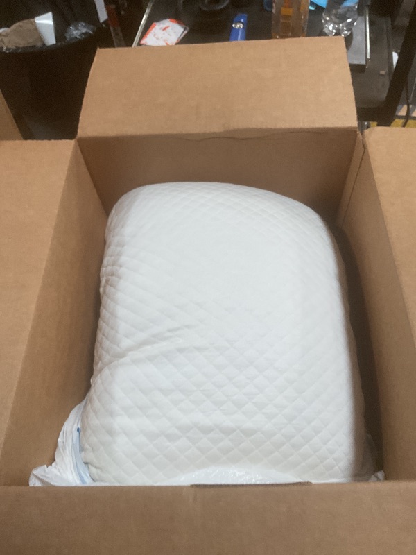 Photo 1 of ***MISSING EXTRA FOAM PIECE*** DreamyBlue Signature Pillow w/Adjustable Loft • Shredded Memory Foam Fill • Neutral Alignment for Side, Back, and Stomach Sleepers • Washable Bamboo Rayon Cover • CertiPUR-US Certified Foam (Queen)