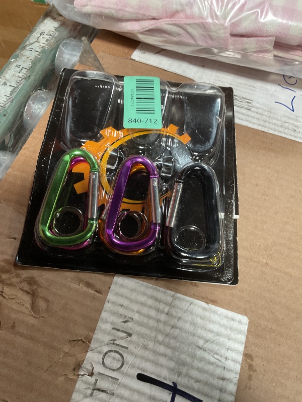 Photo 1 of ***6/12 PCS***12PCS Carabiner Keychain Clip - 3" Aluminum Caribeener Key Clip,D Ring Shape Nonlocking Carabeaner Hook Buckle,Multi-Function Spring Snap Key Clips Tool for Home,Camping,Hiking,Traveling,Backpack