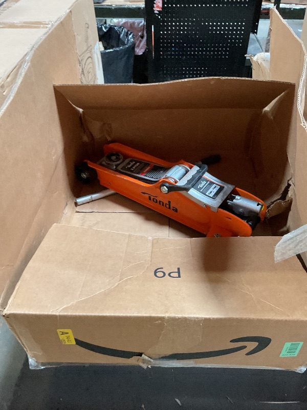 Photo 1 of ***USED /NON FUNCTIONAL*** 
TONDA Low Profile Car Jack, 2.5 Ton (5,000 lb) Hydraulic Trolley Floor Jack for Garage, Home, Shop, Lifting Range 3.35" to 14.57", Orange
