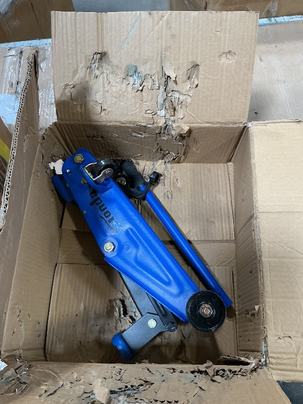 Photo 1 of **FOR PARTS ONLY/ DAMAGED (HEAVILY SCRATCHED)**** Tonda Floor Jack, Hydraulic Portable Car Jack, 2 Ton (3,800 lb) Capacity, Blue