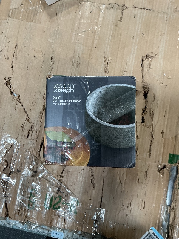 Photo 1 of ***MISSING PESTLE***
Joseph Joseph Dash™ Pestle & Mortar Granite Set with Bamboo Lid, Heavy Duty - Grey