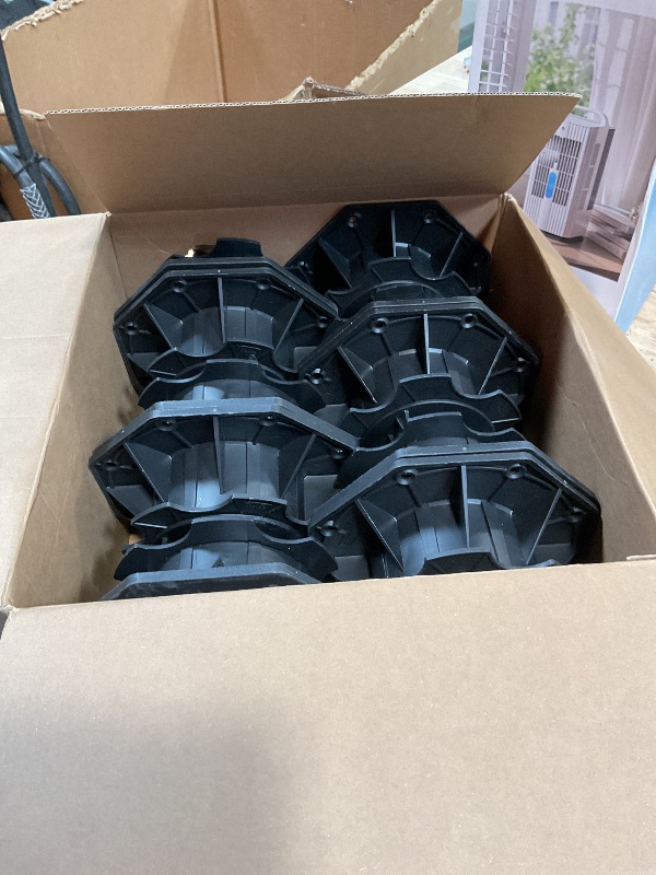 Photo 1 of 10 Pack Adjustable Plastic Pedestal Paver,Floor Slate Support Floor Lift,Deck Support Floor Raising,Deck Foundation Base Support,Adjustment Raising from 2-3/8" to 5-1/2"