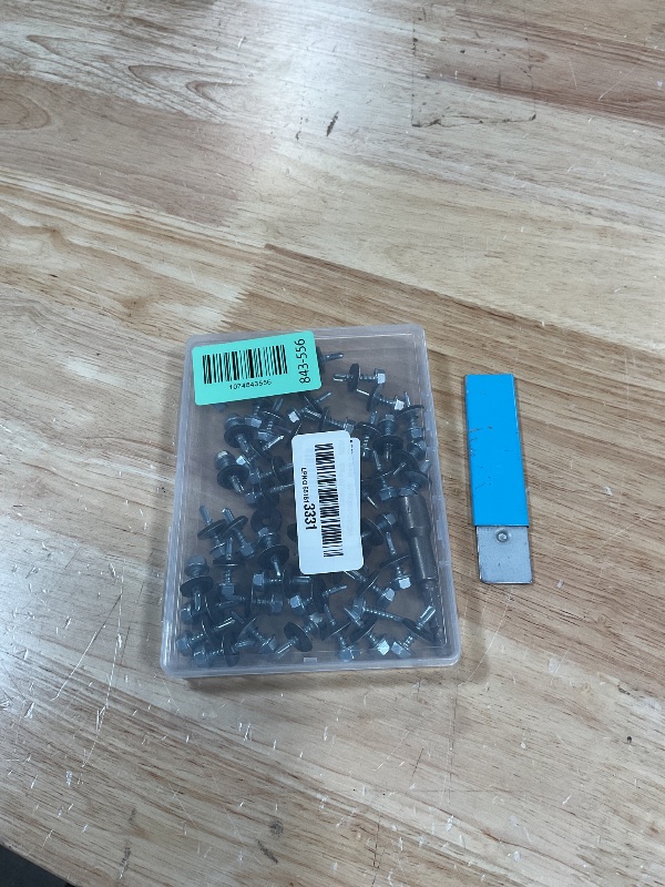 View 2 of #10 x 3/4" (50 PCS) Metal Roofing Screws with Rubber Washer, Hex Head Self Tapping Screws for Metal, Self Drilling Sheet Metal Screw, Hex Bit Socket Included