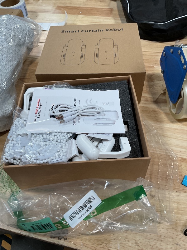 View 2 of ***PARTS ONLY***NON FUNCTIONAL***Jiisquilyx Smart Curtains Opener Bluetooth Device: Compatible with Roman T/U Tracks | 20m Remote Range with Durable ABS+PC Build 20W Motor 4000mAh Battery - Hassle-Free Setup | For Home Office Elderly