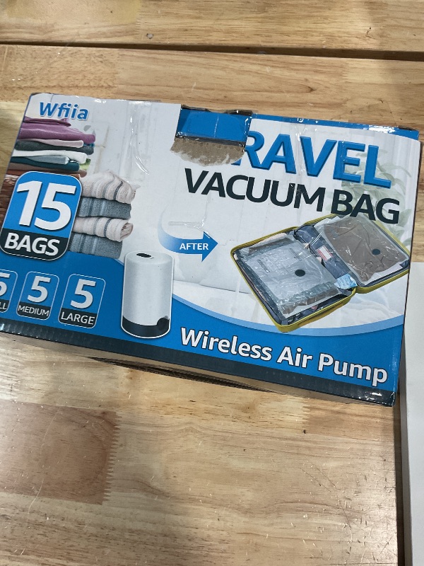 Photo 1 of 15 Packs Vacuum Bags for Travel with Rechargeable Pump, 3 Sizes Vacuum Seal Bags for Clothing, Compression Vacuum Travel Bags for Luggage, Vacuum Packing Bags for Closet Organization