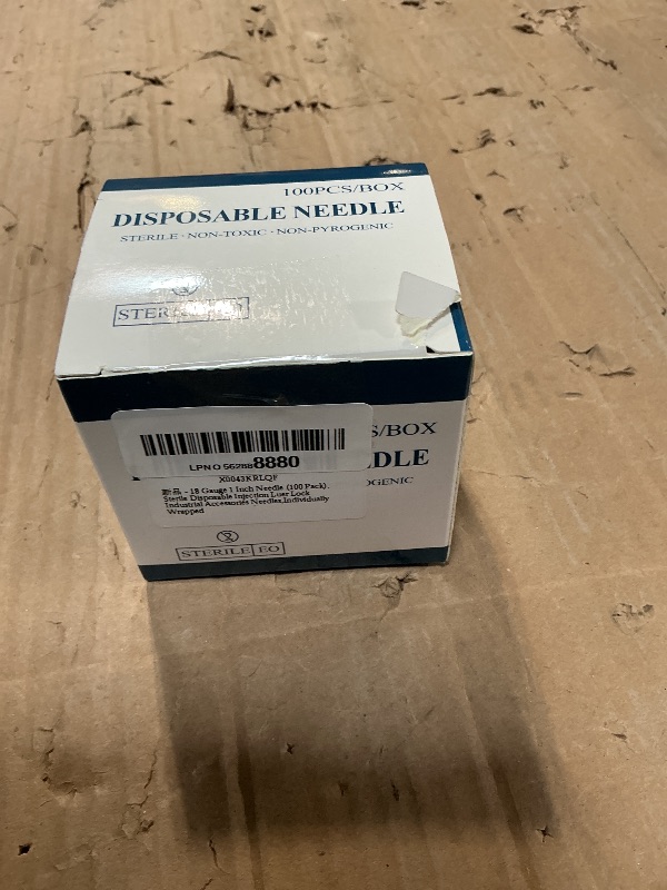 Photo 1 of 18 Gauge 1 Inch Needle (100 Pack), Sterile Disposable Injection Luer Lock Industrial Accessories Needles,Individually Wrapped