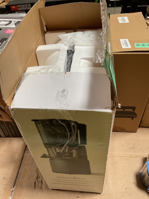 Photo 1 of ***NON FUNCTIONAL***EanOruus Juicer Machines, 3-in-1 Cold Press Juicer with 6.5" Extra Large Chute, 100oz Large Capacity, AC Motor, Makes Juice, Nut Milk & Sorbet, Premium Gray