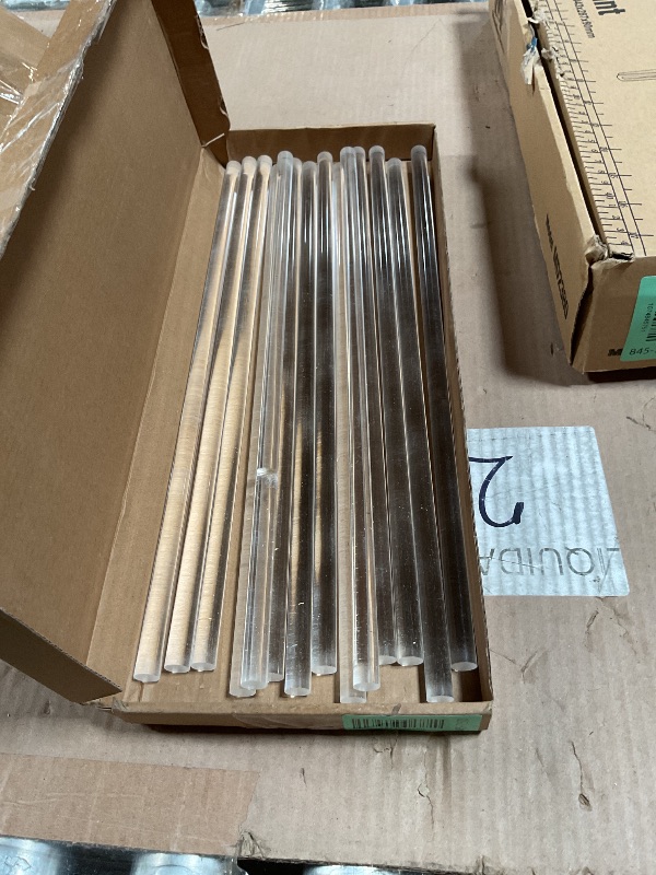 Photo 1 of 14Pcs 15.55 Inch(395mm) Length 12mm(0.472inch) Diameter Acrylic Rods,1/2inch(0.5inch-12.7mm) Diameter Acrylic Round Rods,Clear Sticks for DIY Crafts.