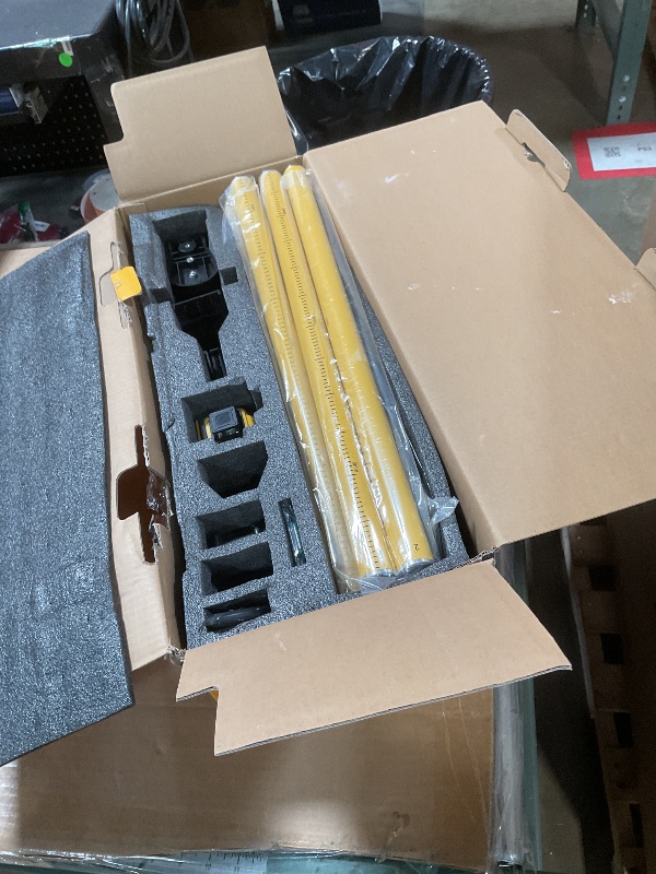 Photo 1 of **MISSING 1 OF THE YELLOW RULER ASSEMBLY PIECES** Alloyman 4x360°Self Leveling Laser Level, 12 Ft./3.7M Professional Laser Level Pole with Tripod, Green Line Lazer Leveler Tool with 2* Li-ion Batteries for Picture Hanging, Tile, Home Renovation