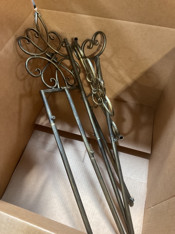 Photo 1 of ***MISSING LEG*** 
63” Vintage Metal Easel Stand for Signs – Large Adjustable Heavy Duty Floor Standing Easel for Wedding Signs, Posters & Display with Chain Support