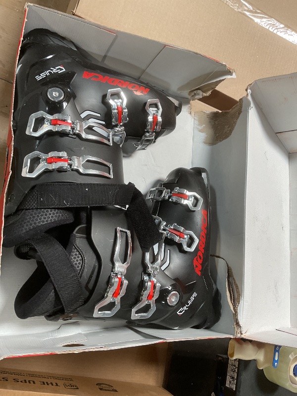 Photo 1 of **VERY MINOR SCRATCHES**Nordica The Cruise Men's Comfort Fit All Mountain Alpine Ski Boots (Black/White/Red, 27.5)