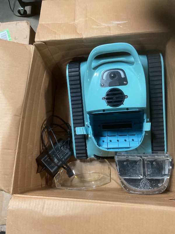 Photo 1 of ***PARTS ONLY***NON FUNCTIONAL***Pool Vacuum for Inground Pools: Cordless Robot Robotic Pool Cleaners with Hook 180W Suction Auto Vacuums Wall Climbing Waterline Scrubbing Cleaning 150 Mins Long Battery Up to 2,000 sq.ft