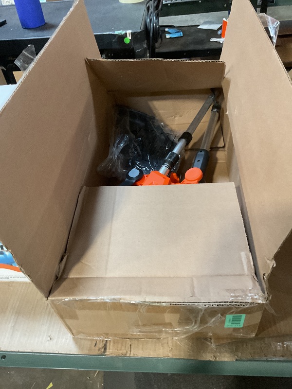 Photo 1 of ***USED***VARSK 20V String Trimmer Cordless, 12 Inch 2 in 1 Trimmer and Edger, Automatic Line Feed, Includes 2 X 2.0Ah Batteries/1 X Fast Charger/6 X Spare Spools, for Lawn, Garden, etc, Orange